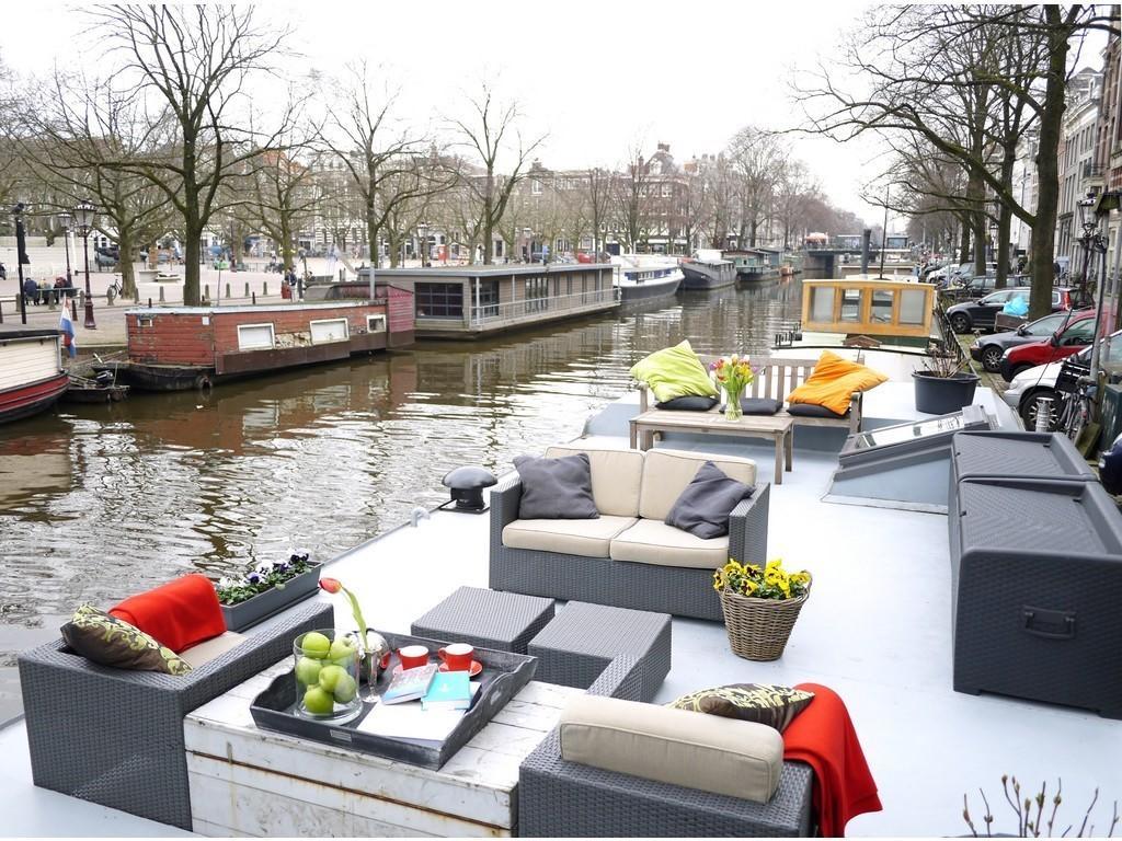 Houseboat Prinsheerlijk Hotell Amsterdam Rom bilde